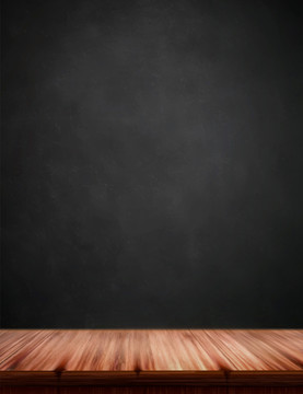 黑板与木桌背景