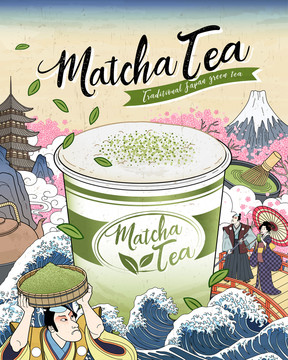 抹茶浮世繪廣告