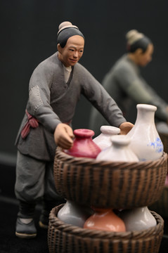 中国古代磁窑工匠生产场景模型