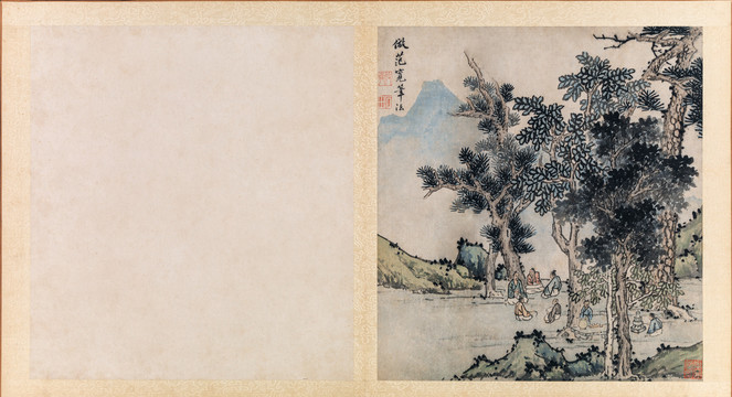 沈周仿范寬山水圖