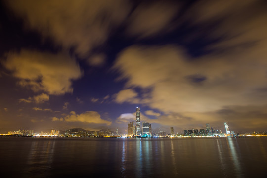 香港维多利亚港晨曦