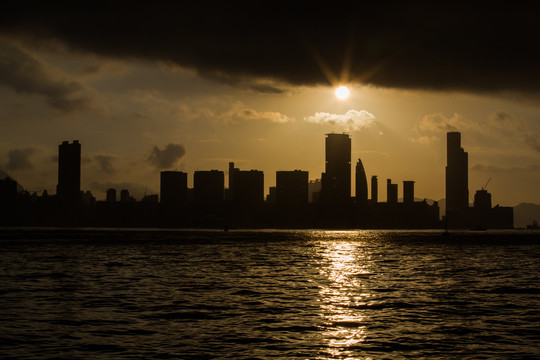 香港维多利亚港晨曦