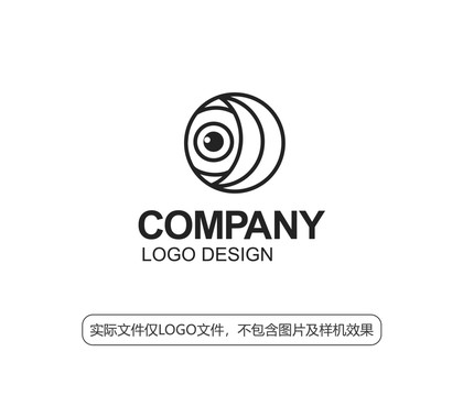 眼睛月亮摄影logo