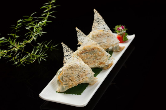 金網(wǎng)香煎韭菜餅