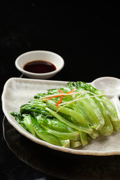 上湯灼有機生菜