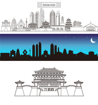 陜西城市剪影