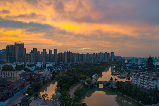 江苏省淮安市里运河城市风光