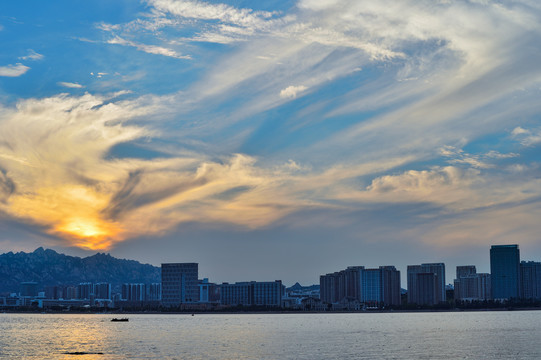 黄岛唐岛湾夕阳