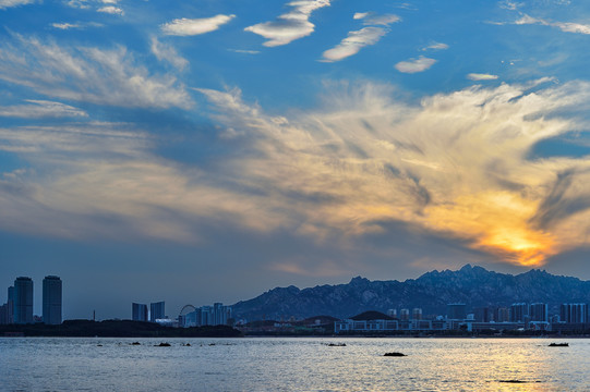 黄岛唐岛湾夕阳