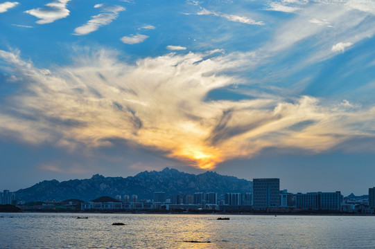 黄岛唐岛湾夕阳