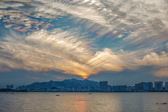 黄岛唐岛湾夕阳