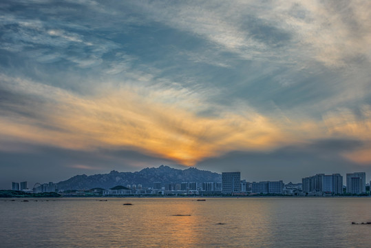 黄岛唐岛湾夕阳