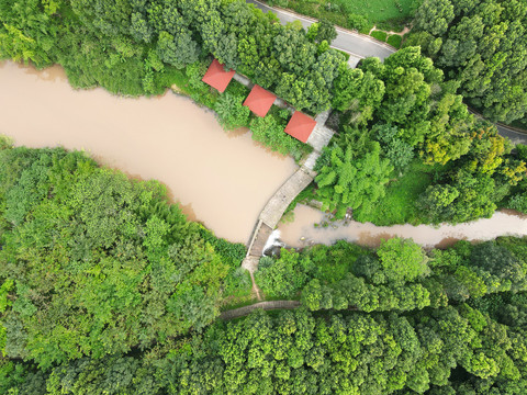 重庆九曲河湿地公园航拍