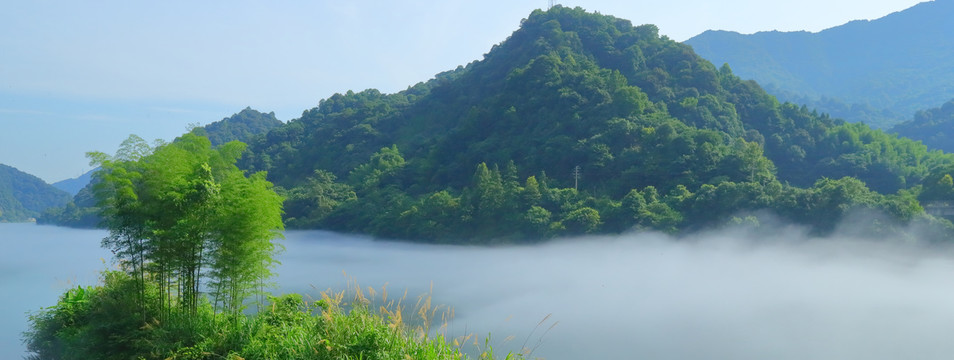 小东江晨雾