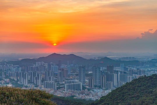 南沙日落全景