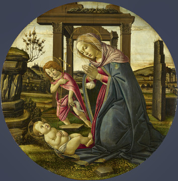 波提切利圣母子与圣约翰施洗
