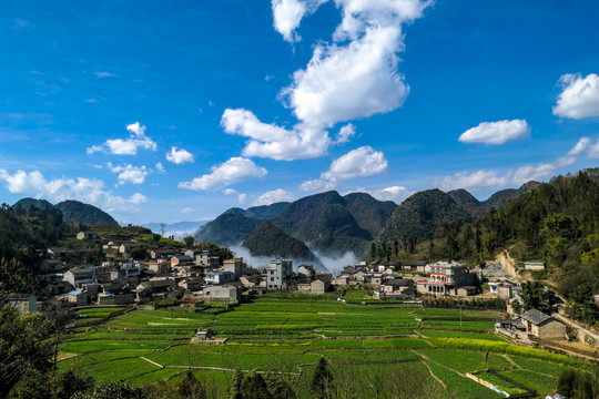 云南小山村风光