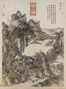 張宗蒼云崖錦樹圖