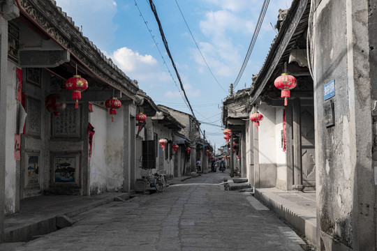 潮州龙湖古寨老街景