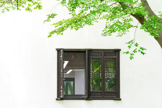 背景素材白墙与窗户