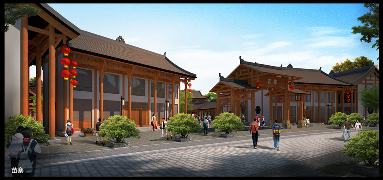 苗寨建筑仿古古鎮(zhèn)