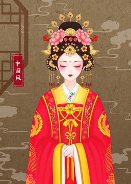 古裝美女古代新娘