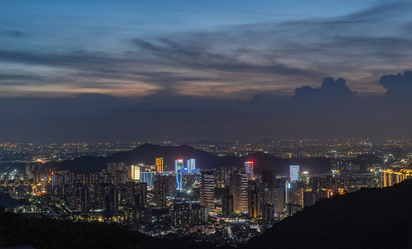 南沙中心区城市夜景