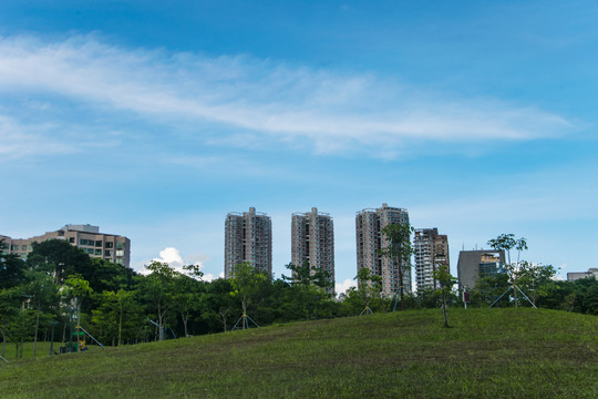 深圳皇岗公园外的建筑