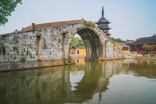 中国苏州震泽古镇古建筑风光