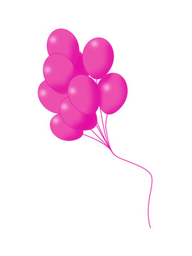 粉色卡通气球