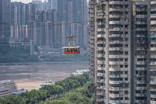 重庆长江索道风光