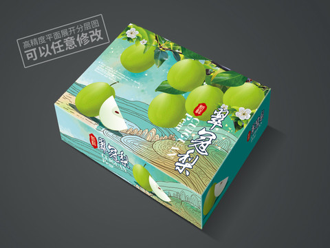 翠冠梨包裝平面展開圖