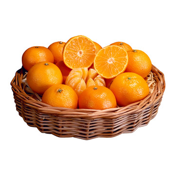 篮子中的鲜橙