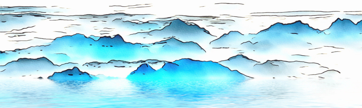 山水倒影