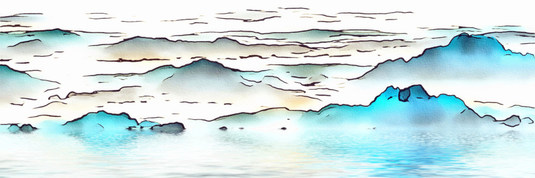山水抽象畫
