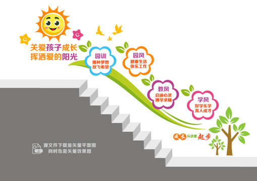 園風(fēng)園訓(xùn)樓梯墻