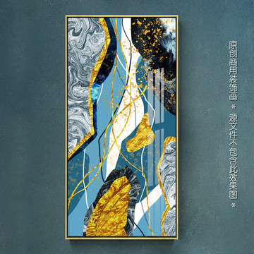 北歐輕奢抽象玄關(guān)裝飾畫