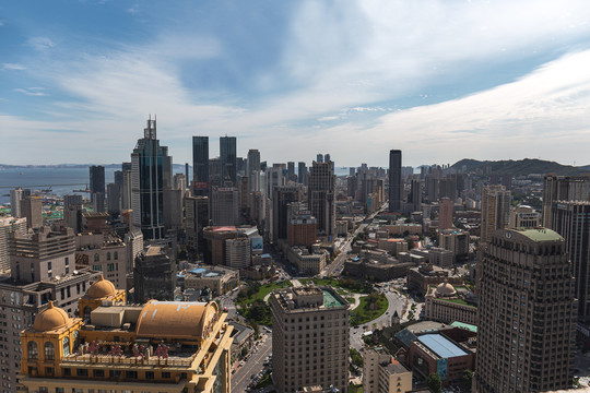 大连城市建筑风光中山广场