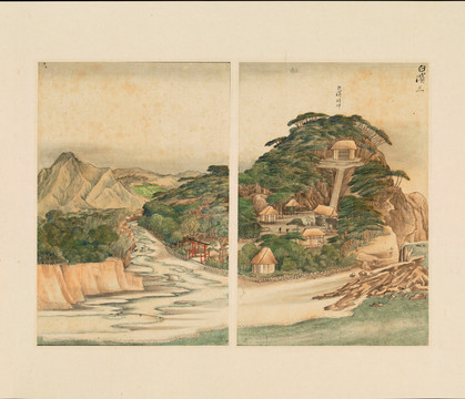 谷文晁古代日本寫生風景白濱