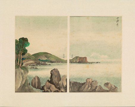 谷文晁古代日本風光宇津葉