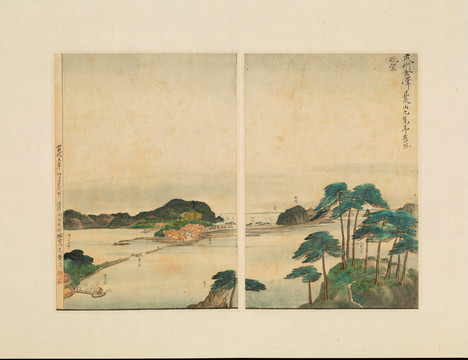 谷文晁古代日本風(fēng)光武州金澤