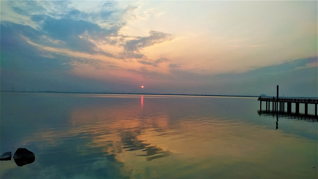 太湖落日