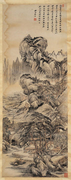 吳歷深山隱居圖