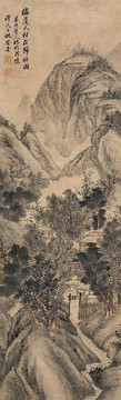 吳歷村莊歸棹圖