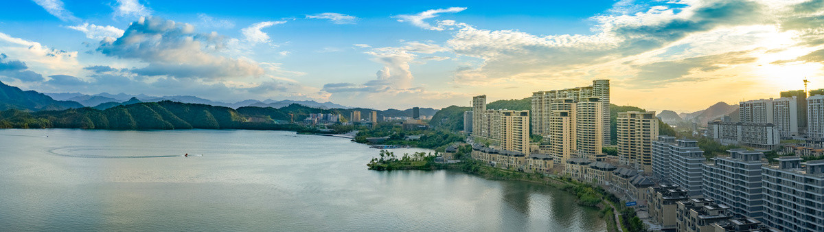 千岛湖青溪新城沿湖风景