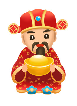 卡通手繪傳統(tǒng)吉祥人物插畫