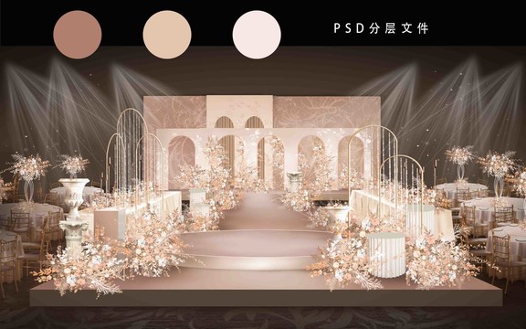 香檳色法式風(fēng)格婚禮