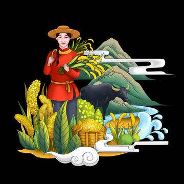 小米場景插畫