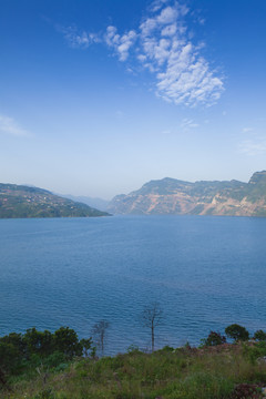 宜宾金沙江向家坝库区山水风光