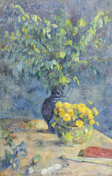 保罗·高更静物花卉油画